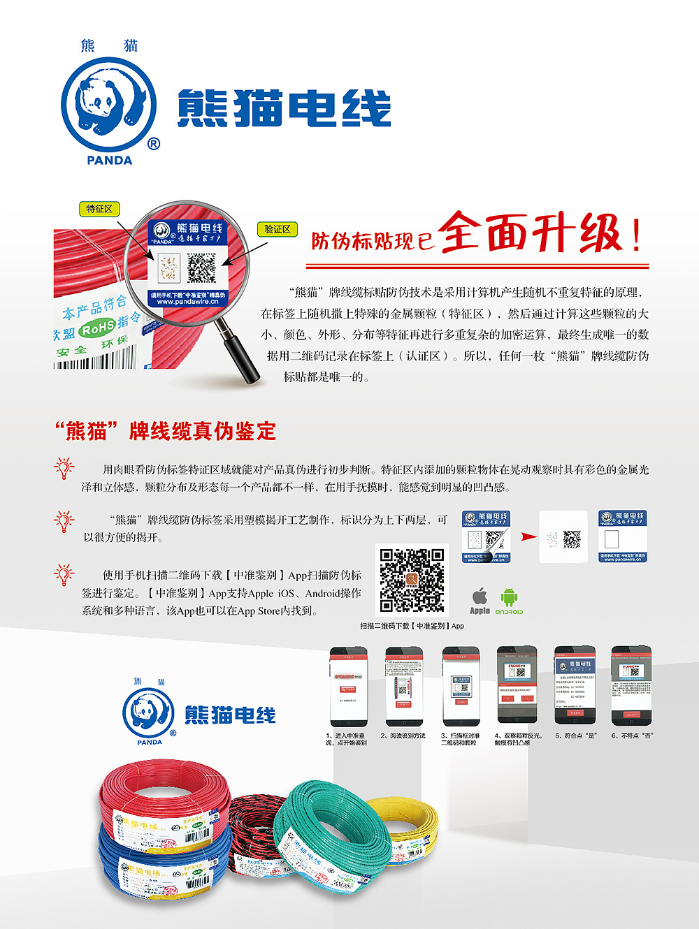 “熊貓”牌電線、電線纜真?zhèn)舞b定